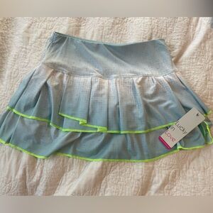 NWT Lucky in Love blue and white design skort. Size XS